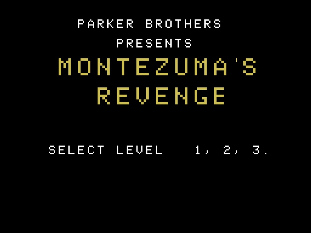 Title Screen of Montezuma's Revenge for Colecovision